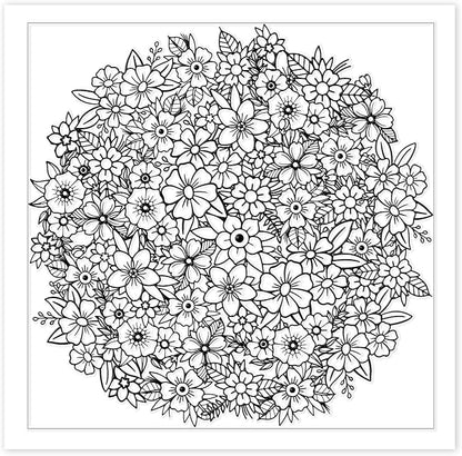 CHGCRAFT Flower Pile Polymer Clay Texture Sheets Flowers Silicone Texture Stamp Clay Texture Mat Modeling Pattern Pad Texture Sheets for Jewelry and Clay Earrings Tools, 5.5x5.5 inch