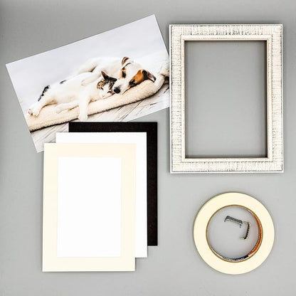 Poster Palooza 11x14 Mat Bevel Cut for 8.5x11 Photos - Acid Free Cream Precut Matboard - For Pictures, Photos, Framing - 4-ply Thickness