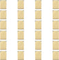 ImpressArt - Premium Metal Stamping Rectangle Blanks for Metal Stamping and Jewelry Making (24 Pack) (7/16" x 3/4" Rectangle w/ 2 Holes, Brass)
