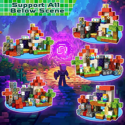 150 PCS Magnetic Blocks - Magnetic Building Block for Kids Ages 4-8 8-12, Magnet Blocks Cubes Tiles Constructions Toy for Girl Boy, STEM Montessori Stacking Toy, Sensory Play Halloweens Birthday Gifts