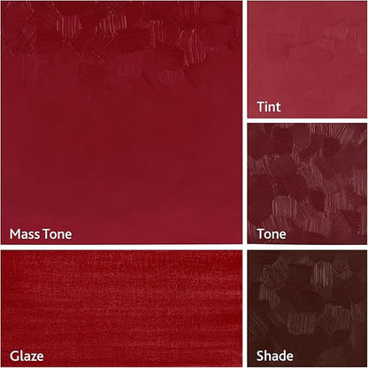 Tusc & Pine Artist Oil Paint - Cadmium Burgundy, 150 ml, Non-Yellowing, Rich & Creamy Consistency, Maximum Pigment Load, Small Batch Milled Oil Paints Made in the USA for Professional Artists