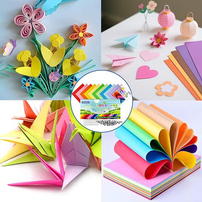 Origami Kit for Kids | 220 Sheets 6x6 Inch Origami Paper in 10 Colors & Child-Friendly Tools | Perfect for Hands-on Creative Art & Craft Projects | Ideal Gift for Ages 5-8 8-12.