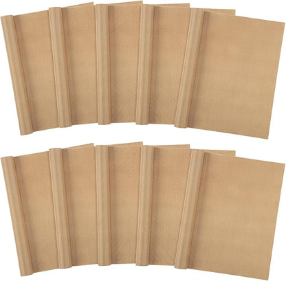 Svaldo Teflon Sheets for Heat Press, 10 Pack, 12x16 Heat Press Paper for T Shirts, Hat, Reusable Non Stick PTFE Teflon Sheet, Iron Transfer Paper for Sublimation Machine, Craft & Baking
