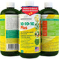 10-10-10 All Purpose Plant Food - Liquid Fertilizer with Seaweed Kelp & Iron - Indoor & Outdoor Plant Food, Vegetables, Flowers, Lawn & Garden 1x8oz