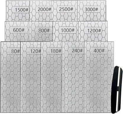 Diamond Sharpening Stone for 13 Pcs Diamond Plate Honing Stone for Kitchen Sharpening Dull Knives Grindstone