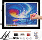 A4 LED Light Box for Tracing, elice Artist Drawing Lightbox Light Table Light Pad Light Copy Board, Up to 8000 Lux Super Bright Lightpad for Cricut Weeding Vinyl, Diamond Painting, Sketching (Black)
