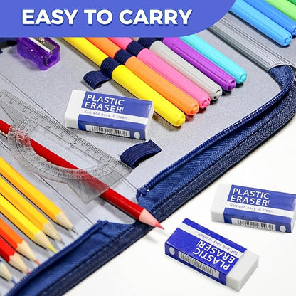 25 Pack White Eraser for Pencil, Bulk Art Erasers for Drawing Sketching, Pencil Erasers Rubber for Kids Prize, School Classroom Students, Office Supplies