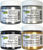 The Crafter's Workshop Stencil Butter - Celebration Acrylic Paint Set - Boutique Metallic Texture Paste for Art, Canvas, Journals, & Cards - 4 x 2oz Jars