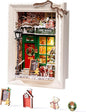 Rolife DIY Miniature House Kit, Mini Wooden Dollhouse Kit for Adults to Build, 3D Shadow Box Frame Home Wall Hanging Decor Diorama Kit, for Girls Women Teens-Santa's Toy Shop
