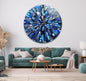 My Photostation.com 20''(50cm) Diameter Radiant Mosaic Burst Round Glass Wall Art Tempered Glass Printing Wall Decor Large Wall Art Wall Hangings