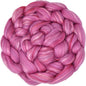 Merino Silk Luxe Tonal Designer Blend. Superfine Merino, Mulberry Silk, Tussah Silk. Top Roving for Spinning or Felting. Pink Petal 4oz