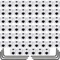 Leinuosen 60 Pieces Pin Keepers Locking Clasp Pin Backs Replacement with Wrench (Silver Color, 6 x 5 mm)