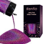 Renfio Holographic Ultra Fine Glitter Powder Metallic Resin Glitter 2.11 Oz (60g) PET Flakes Crafts Sequins 1/128" 0.008" 0.2mm Epoxy Chips Flakes for Tumblers Slime Roses - Laser Purple