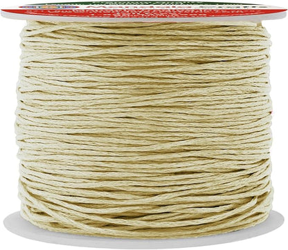 Mandala Crafts 1mm 109 Yards Beige Cotton Waxed Cord for Jewelry Making Bracelet Cord Waxed String - Beading String Thread Jewelry Cords for Necklaces String