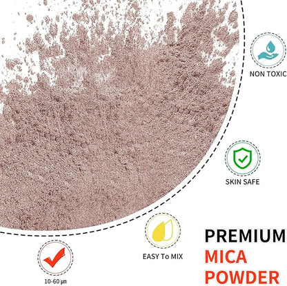 Mica Powder - 100g Mica Powder for Epoxy Resin - Metallic Color Pigment for Resin, Soap, Bath Bombs, Eye Shadow, Nails, DIY Crafting Projects etc. (Coffee)