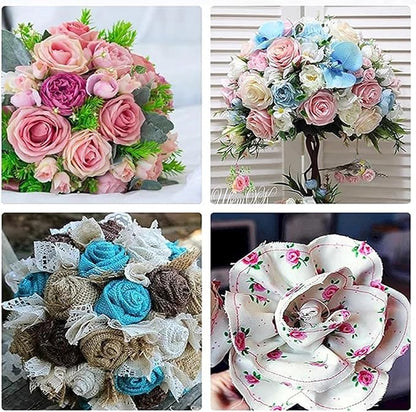 Flower Making Kit, Electric Fabric Flower Maker, Artificial Flower Ironing Machine with 18 Ironing Heads, Adjustable Temperature, Fake Flower Making Tools Kit