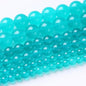 90PCS 4MM Amazonite Blue Chalcedony Natural Gemstone Round Stone Beads for Jewelry Making DIY Energy Stone Healing Power Bracelet 15"