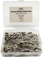 Curved Safety Pins for Quilting,Basting Pins for Quilting Curved,Size 3,50-Count