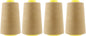 Mandala Crafts 4 Pack of Serger Threads Cones Spools - 40S/2 24000 Yards Polyester Khaki Threads for Sergers Machine and Overlock Quilting Sewing Machine