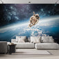 wall26 Wall Sticker/Wall Mural an Astronaut Floating About Planet Earth, Not Peel and Stick, Non-Woven Wallpaper Decorative for Bedroom, Living Room, Office - 120x168 inches