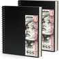 Sketch Book 9" x 11"，2 Pack 80-Sheets (68lb/100gsm)，Double-Sided Hardbound Sketchbook, Spiral Bound,Acid Free Painting Art Paper for Kids and Adults