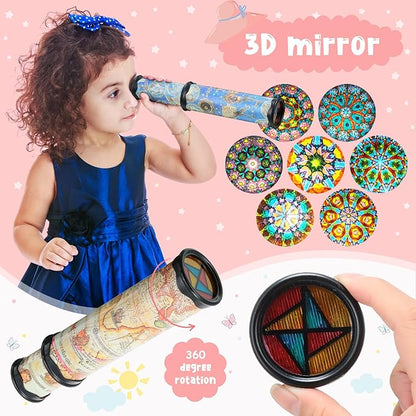 Yunsailing 12 Pack Magic Kaleidoscope Classic Retro Toys - Stretchable Long Kaleidoscope Bulk Party Favors - Educational Science Developmental Toy for Boy, Girl, Adults - Birthday