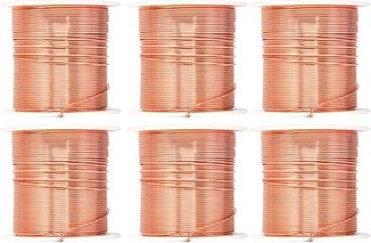 Mandala Crafts 22 Gauge Anodized Aluminum Craft Wire for Jewelry Making - 450 FT Colored Flexible Rose Gold Combo Wire - Bendable for Bonsai Armature Crafting Sculpting