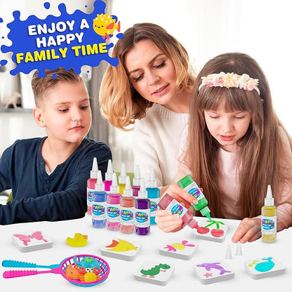 Magic Water Elf Toy Kit - Water Fairy Water Gel Kit, 24 Pcs Magic Gel and 18 Molds - Create Fun Water Toys, Ideal Xmas Gifts for Boys Girls Ages 6+