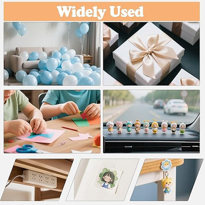 420 PCS(0.78") Double Sided Sticky Dots Removable Strong Adhesive Tack Heavy Duty Sticky Pads Putty No Traces Clear Sticky Tack for Picture, Poster, Art Craft, Decoration, Party Office Supplies