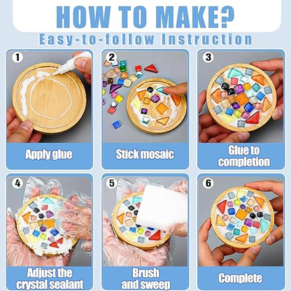 Mosaic Crystal Grout, Mosaics Tile Tools, Mosaic Tile Accessories – Essential for Handmade Grouting and Perfect for DIY Craft Projects (White, 12.3oz)