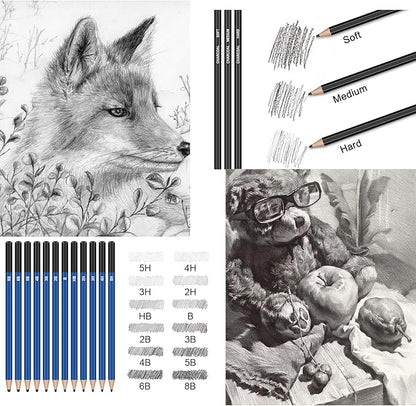 146PCS Colored Pencils Set for Adult Coloring Books,Soft Core Professional Color Pencil Kit for Drawing, Painting, Sketching, Blending, Shading, Art Supplies Gift for Artists, Teens, Kids, Beginners