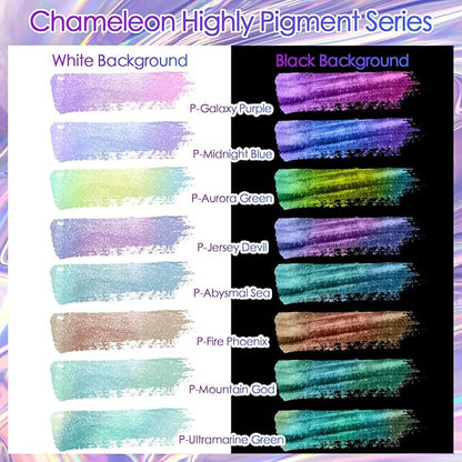 Ceya Highly Chameleon Mica Powder, 1.8oz/ 50g Jersey Devil Chrome Powder, Cosmetic Grade Pearlescent Effect Color Shift Pigment for Epoxy Resin, Makeup, Nail Polish, Soap Dye, Candle Making, Slime