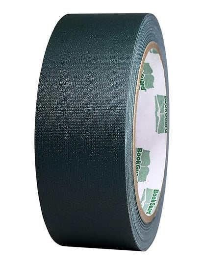 BookGuard 1-1/2 Inch Vinyl-Coated Cotton Cloth Bookbinding Repair Tape, 15 Yard Roll, Forest Green