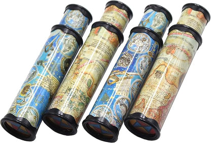 Magic Kaleidoscope, 4 Pack for Kids Adults 3D Mirror Lens Kaleidoscope Party Favors Stretchable Long Classic Kaleidoscope Toy Educational Science Developmental Toy (Two Colors)