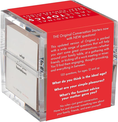 TableTopics Original Conversation Starter Cards for Adults to Break The Ice with 135 Questions for Parties, Gatherings, Small Groups, & Team-Building