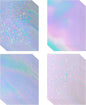 36 Sheets Holographic Sticker Paper 8.5" x11'' Waterproof Clear Vinyl Sticker Sheets Self-Adhesive Rainbow Overlay Sheets with 4 Styles Mixed