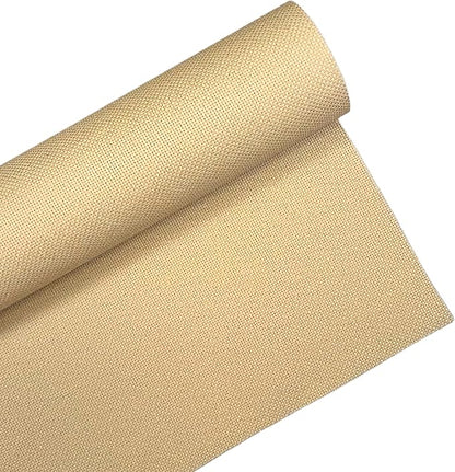 2 Sheets of Wheat 14 Count Aida Cloth – 18 x 18 Inch Pre-Cut Fabric Squares – Cross Stitch Fabric – 100% Cotton – Ideal for Needlework & Embroidery – The Knotty Unicorn