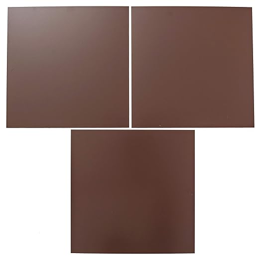 EAGLE 1: 12" x 12" 26 Gauge Sheet Metal Squares (3 Pack Per Order, Multiple Colors) Great for Arts, Crafts, DIY Home or Work Projects (12" X 12", Brown)