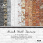 6x6 Brick Wall Texture Scrapbook Paper Pad | 24 Sheets (12 Designs) 160gsm Cardstock | Realistic Red, Whitewashed & Gray Brick Patterns for Dioramas, Dollhouses, Junk Journals & Crafts