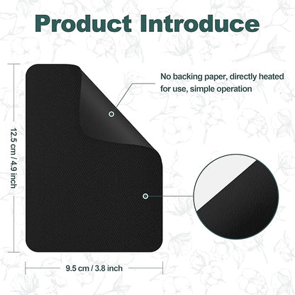 Iron on Patches for Clothes, 8 Pieces Patches for Cloth, 100% Cotton Fabric Patches for Clothing, Bag, Hat Repair, Clothing Repair Decorating Kit 3.7" by 4.9" (9.5 cm x 12.5 cm, Black)