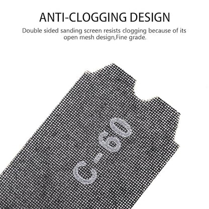 SCOTTCHEN Drywall Sanding Screen Mesh Sheet 4-3/16" x 11-1/4" Grit #60-12pcs