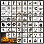 Small Stencils for Painting on Wood Reusable, 3 Inch Reusable Stencil for Craft Ornament Paint Template Stencils for Wall Card Rock Wood Signs Coasters Canvas Home Decor (Halloween)