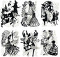 Shadow Dance Scrapbook Paper Set, 120 PCS Vintage Hollow Ephemera Pack for Junk Journaling, Scrapbooking, Crafting, DIY Projects, Diaries, and Art Supplies