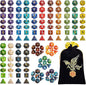 QMay DND Dice Set - 20x7 (140 Pieces) Polyhedral Dice, 20 Colors D&D Dice for Dungeons and Dragons Tabletop Role-Playing Games with 1 Drawstring Bag
