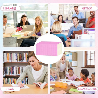 Handepo 100 Pack Composition Notebooks A5/A6 Ruled Lined Composition Kraft Notebooks Bulk Soft Cover Journals Travel Diary Memo for Students Classroom Office Supplies(A5,Pink)