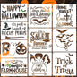 Halloween Stencils for Painting on Wood 12”x8” Large Halloween Stencil Boo Trick or Treat Bats Hocus Pocus Stencils for Door Mats Wood Sign T-Shirt Decor