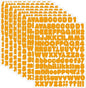 Letter Stickers,1/2 inch 10 Sheets Orange Alphabet Sticker,Self Adhesive Vinyl Letter Stickers Mailbox Numbers,Self Adhesive Letters Stickers for Bulletin Boards Classroom Home Decor