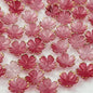 100pcs Acrylic Flower Beads, 19mm Cherry Blossom Plastic Gradient Flower Spacer Beads for DIY Crafts Bracelet Necklace Earrings Jewelry Making(Red)