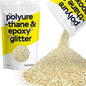 Hemway Polyurethane & Epoxy Resin Glitter 100g / 3.5oz Metallic Crystal Flake Additive for Flooring Jewelry Tumblers Glass Pigment - Chunky (1/40" 0.025" 0.6mm) - Champagne Gold