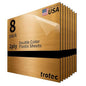 Trotec | Metallic Looking Acrylic Sheet | 12"x12"x1/16, 8 Pcs | Brushed Brass/Black | Metallic Finish - Scratch Resistant for Laser Engraving & Cutting,Printing,Glowforge,Name Plate | USA Made